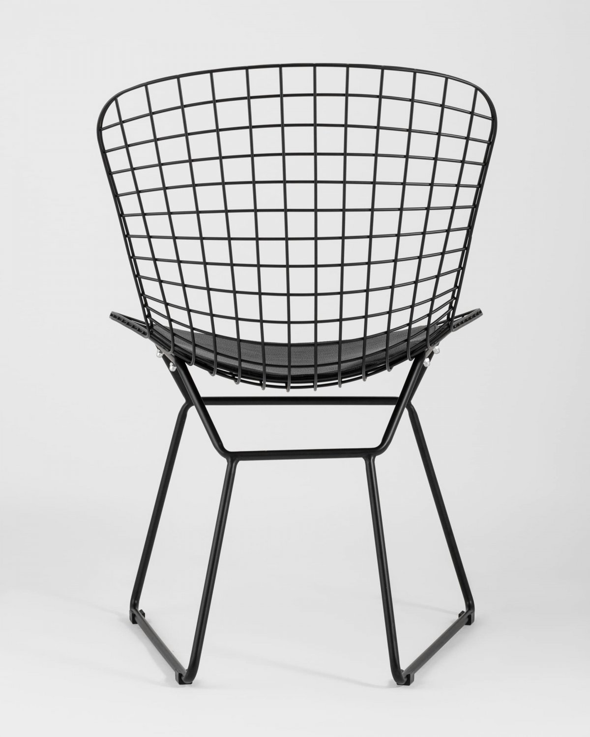 Стул обеденный Bertoia черный с черной подушкой 4 шт фото 7
