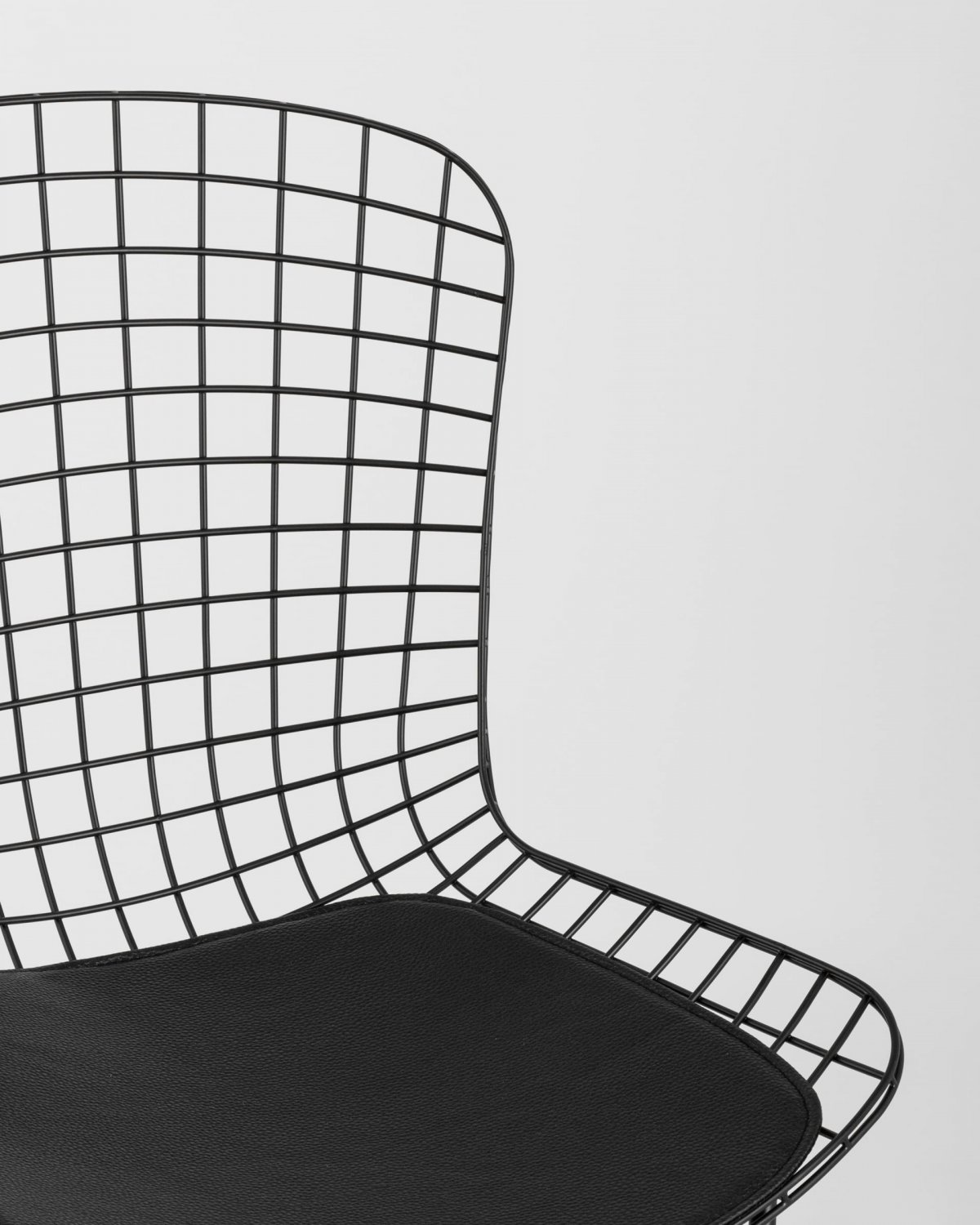 Стул обеденный Bertoia черный с черной подушкой 4 шт фото 10