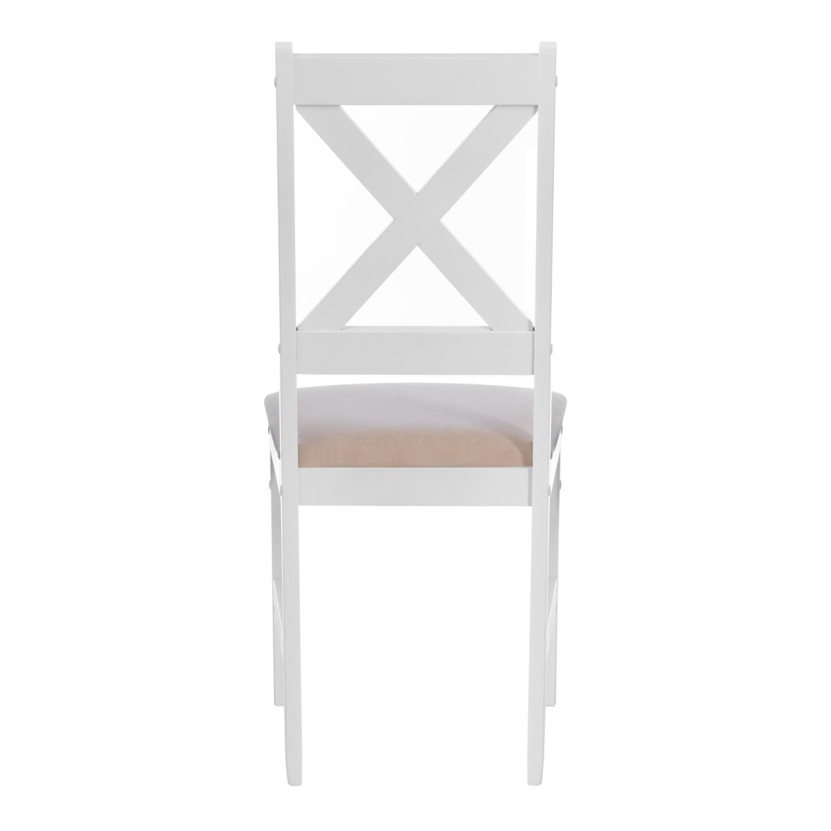 Стул CROSSMAN NEW, Многослойный березовый шпон, white/велюр бежевый (Комплект из 2 шт.) фото 4