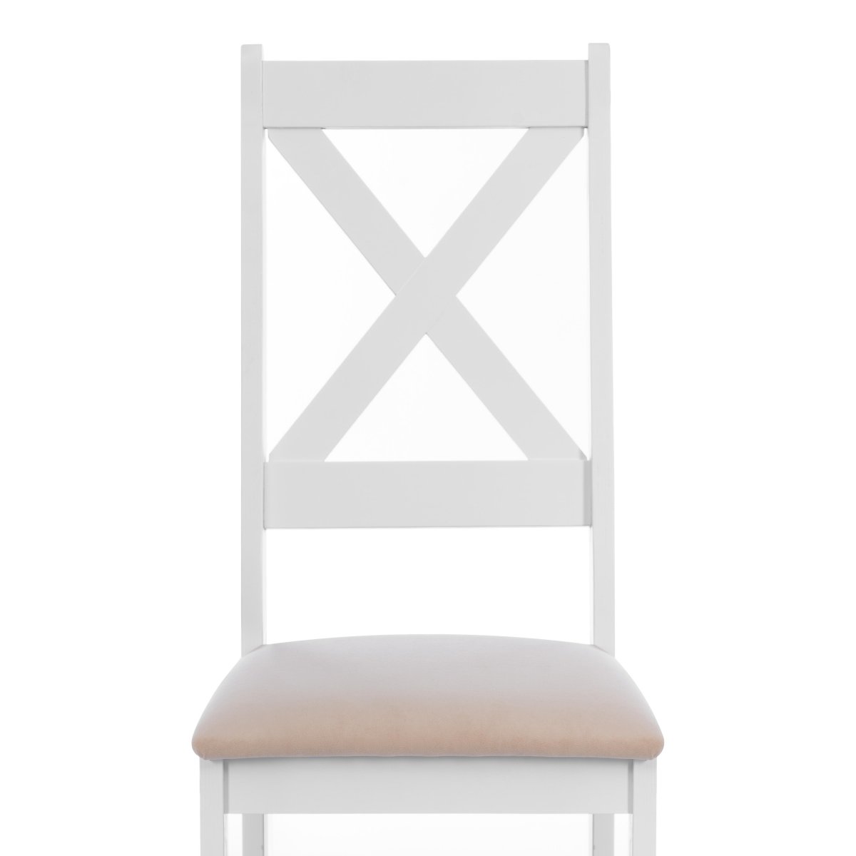 Стул CROSSMAN NEW, Многослойный березовый шпон, white/велюр бежевый (Комплект из 2 шт.) фото 6