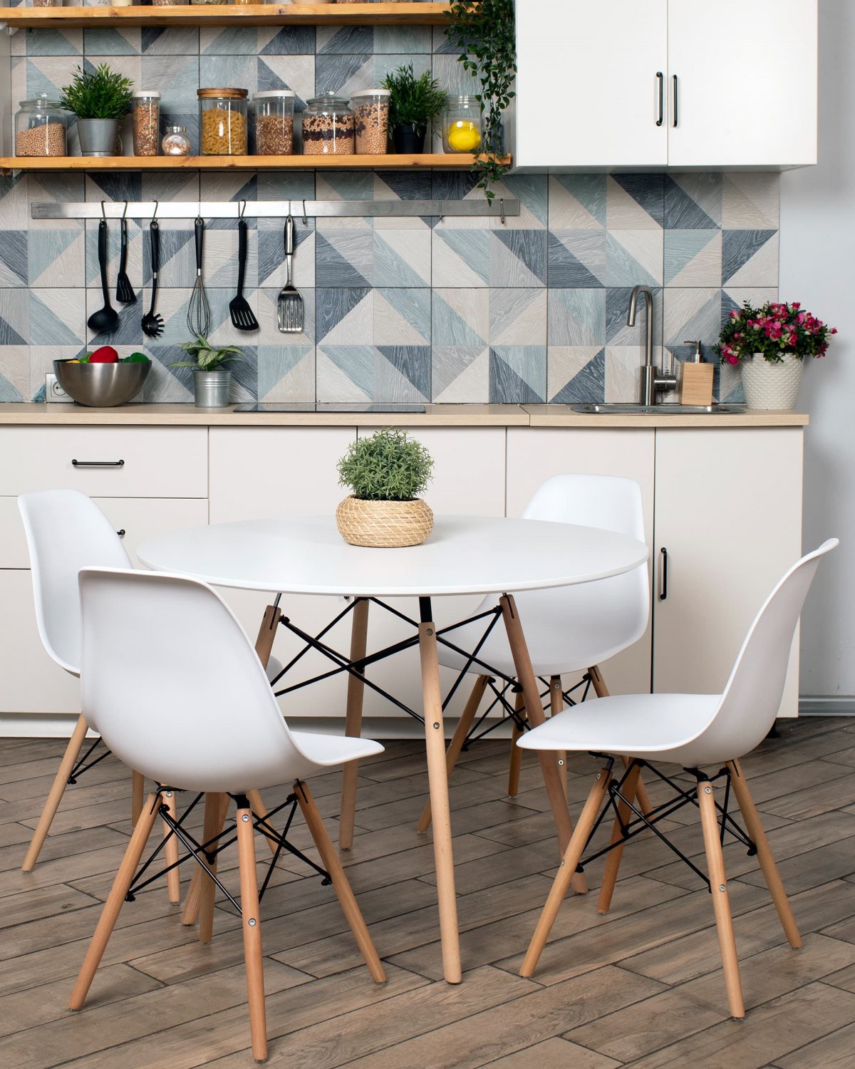 Стул Eames Style DSW белый x4 (разборный каркас) фото 6