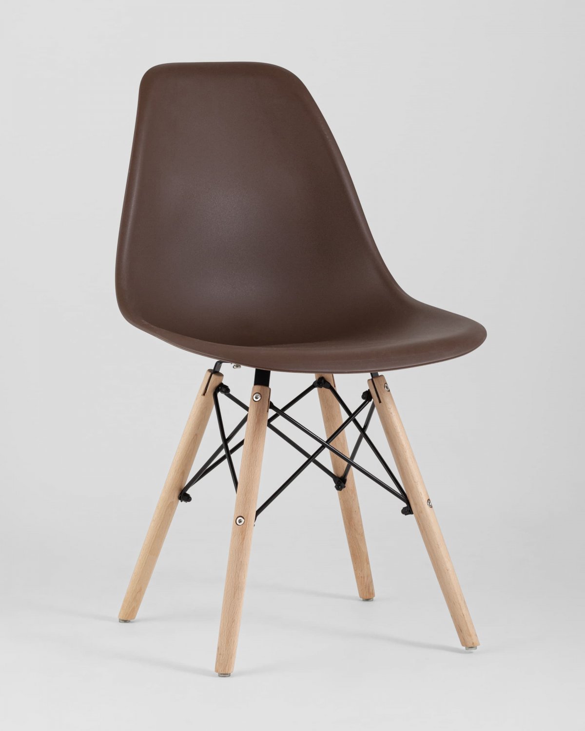 Стул Eames Style DSW коричневый (разборный каркас) фото 2