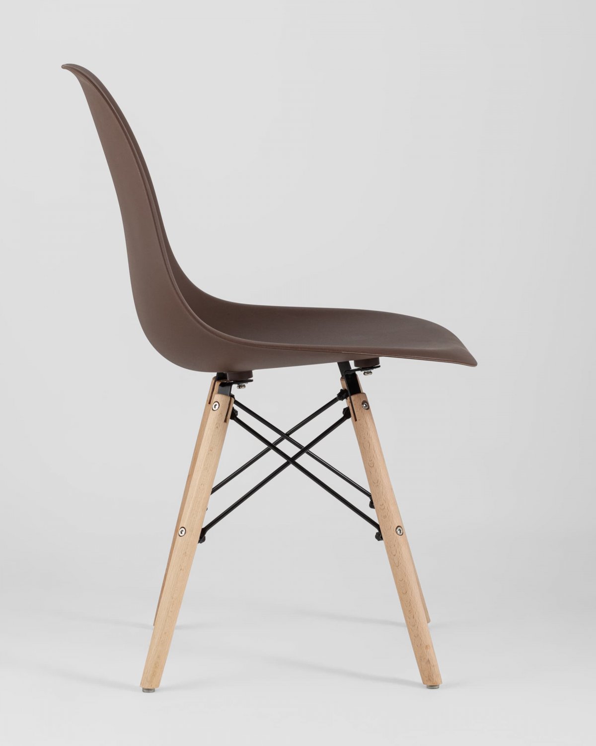 Стул Eames Style DSW коричневый x4 (разборный каркас) фото 6