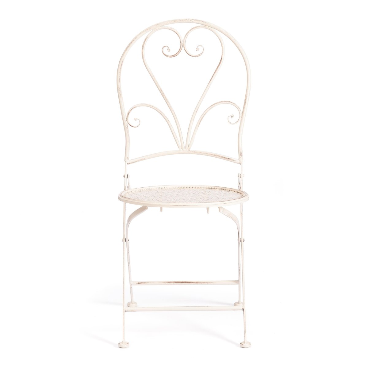 Стул Лав Чаир/Love Chair (PL08-11140) стальной сплав, античный белый, 40х47,5х94см фото 4