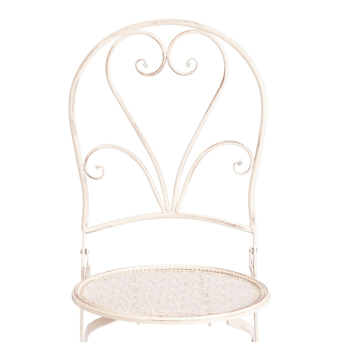 Стул Лав Чаир/Love Chair (PL08-11140) стальной сплав, античный белый, 40х47,5х94см фото 7