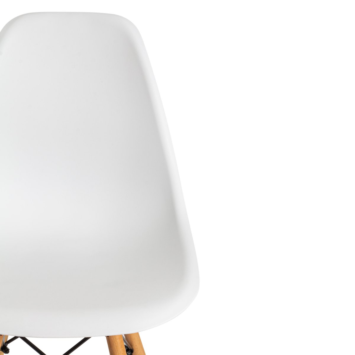 Стул Синди Имс/Cindy Eames (мод.001) дерево бук/металл/сиденье пластик, 51х46х82.5см, белый фото 8