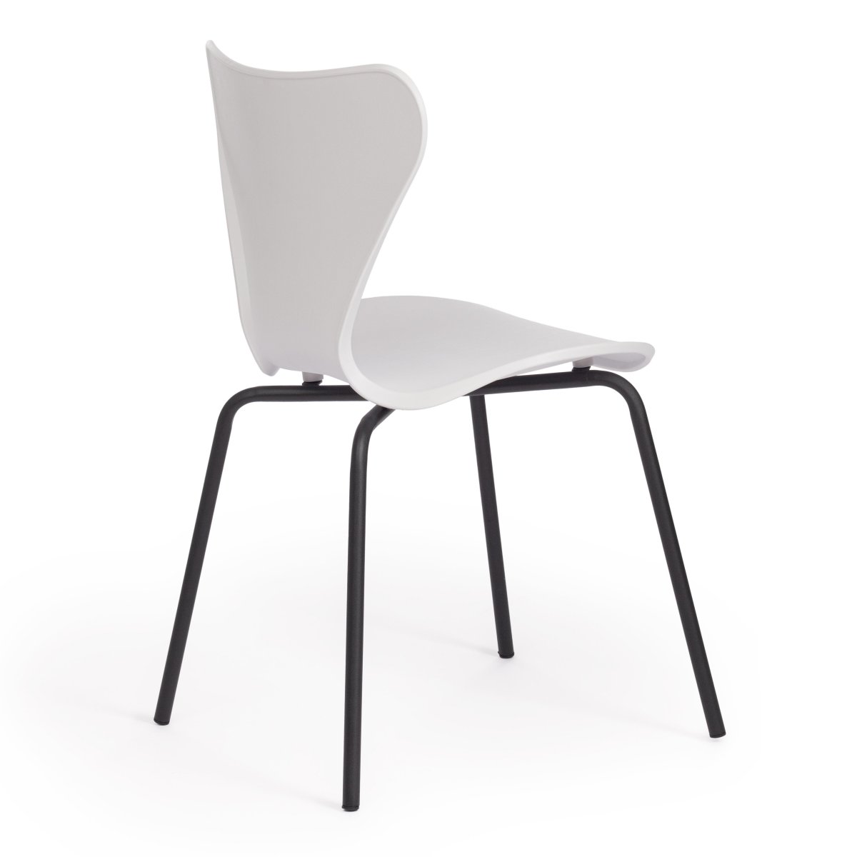 Стул Якобсен/Jacobsen (мод DC 102) пластик/металл, 50 х 46 х 82 см , белый 018/черный фото 9