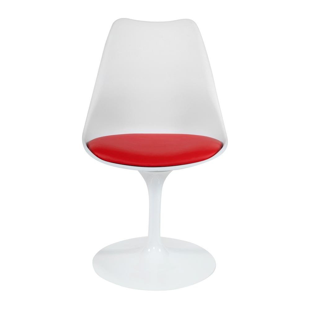 Стул Тулип Фэшн Чаир/Tulip Fashion Chair (мод.109)/1 шт. в упаковке металл/пластик/PU, 48 x 55 x 81см, белый / красный фото 9