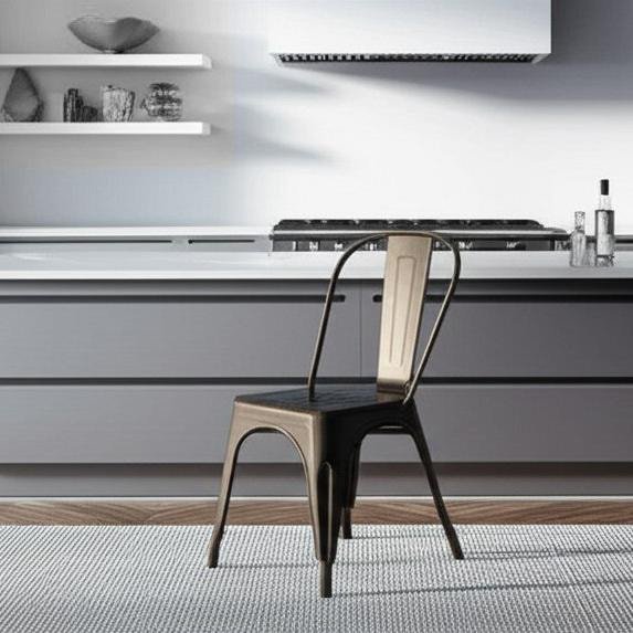 Стул Лофт Чаир/Loft Chair (мод.012)/1 шт. в упаковке металл, 45х35х85см, коричневый/античный коричневый фото 9