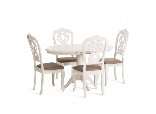Стул Андромеда Ivory white, ткань коричневая S168-7 фото 9