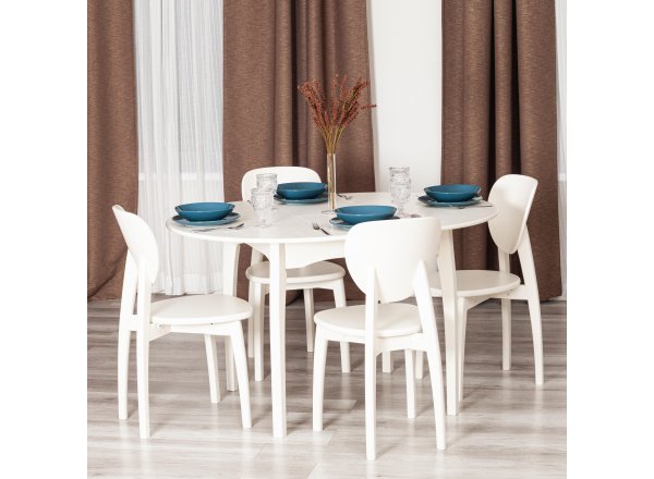 Стул DIAMANTE жесткое сидение ivory white фото 14