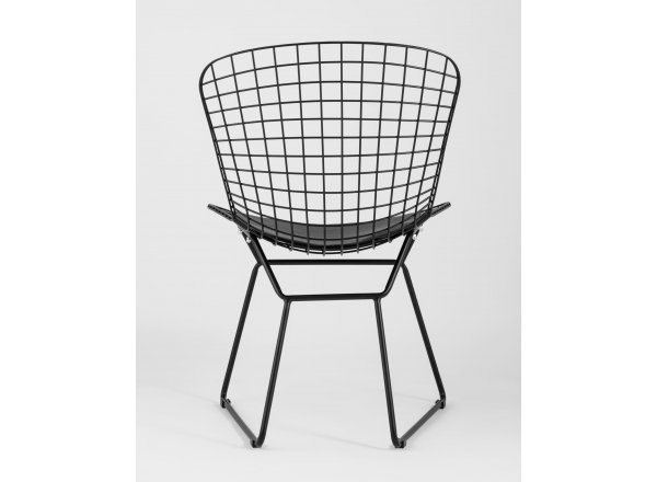 Стул обеденный Bertoia черный с черной подушкой 4 шт фото 7