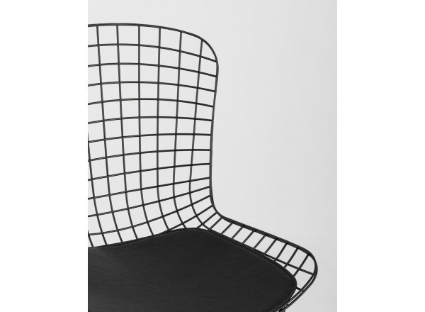 Стул обеденный Bertoia черный с черной подушкой 4 шт фото 10
