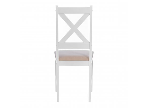 Стул CROSSMAN NEW, Многослойный березовый шпон, white/велюр бежевый (Комплект из 2 шт.)