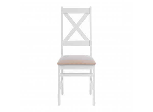 Стул CROSSMAN NEW, Многослойный березовый шпон, white/велюр бежевый (Комплект из 2 шт.)