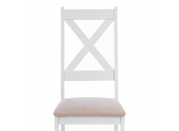 Стул CROSSMAN NEW, Многослойный березовый шпон, white/велюр бежевый (Комплект из 2 шт.) фото 6