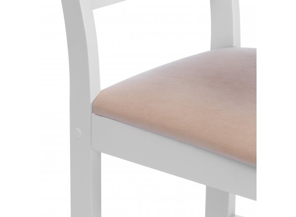 Стул CROSSMAN NEW, Многослойный березовый шпон, white/велюр бежевый (Комплект из 2 шт.) фото 7