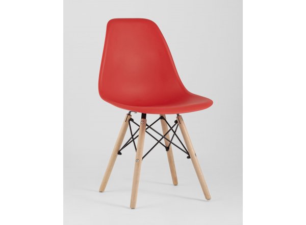 Стул Eames Style DSW красный x4 (разборный каркас) фото 2