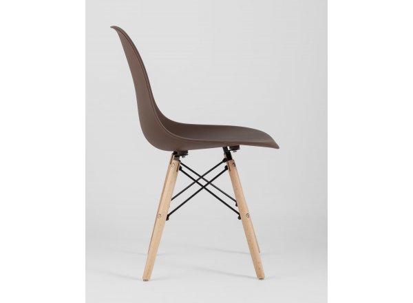 Стул Eames Style DSW коричневый (разборный каркас) фото 6
