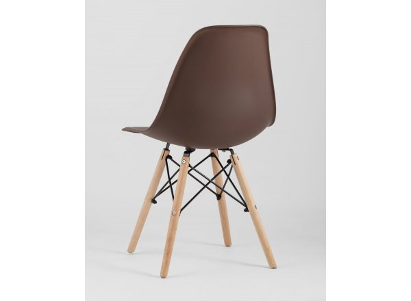 Стул Eames Style DSW коричневый x4 (разборный каркас) фото 8