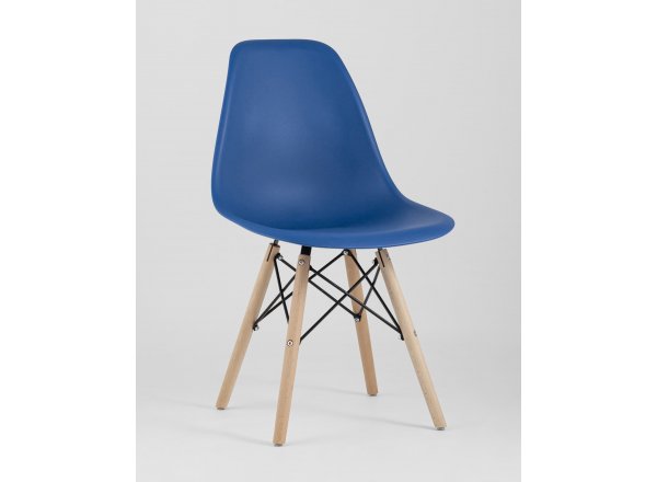 Стул Eames Style DSW синий (разборный каркас) фото 2