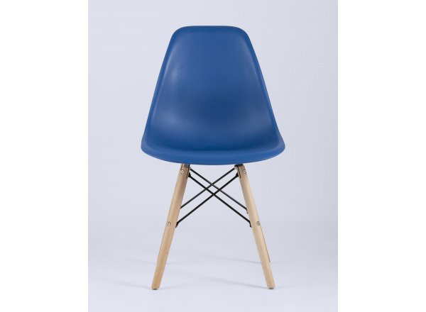 Стул Eames Style DSW синий (разборный каркас)