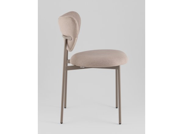 Стул Rina велюр бежевый каркас бежево-серый