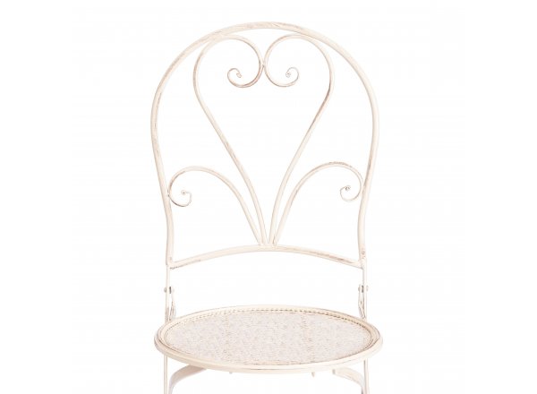 Стул Лав Чаир/Love Chair (PL08-11140) стальной сплав, античный белый, 40х47,5х94см фото 7