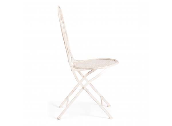 Стул Лав Чаир/Love Chair (PL08-11140) стальной сплав, античный белый, 40х47,5х94см