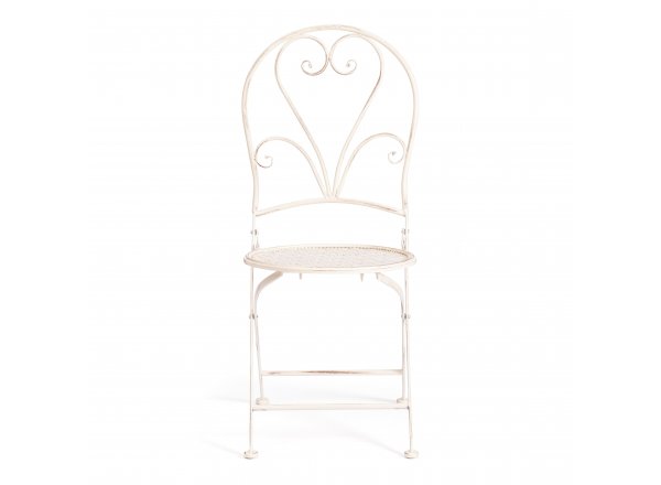 Стул Лав Чаир/Love Chair (PL08-11140) стальной сплав, античный белый, 40х47,5х94см