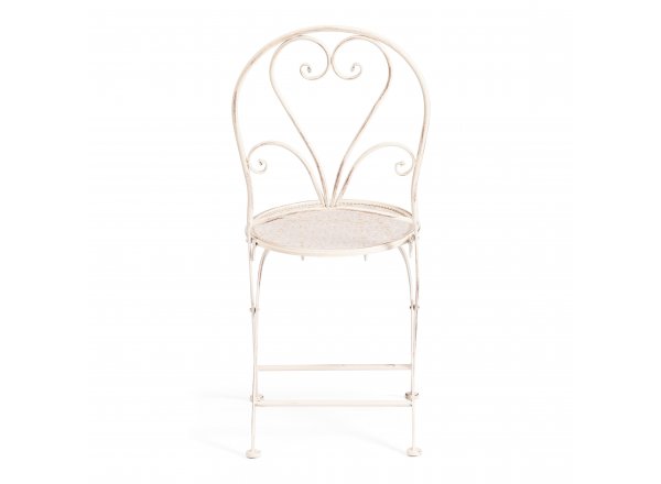 Стул Лав Чаир/Love Chair (PL08-11140) стальной сплав, античный белый, 40х47,5х94см