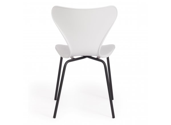 Стул Якобсен/Jacobsen (мод DC 102) пластик/металл, 50 х 46 х 82 см , белый 018/черный