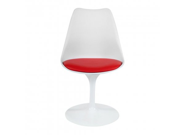 Стул Тулип Фэшн Чаир/Tulip Fashion Chair (мод.109)/1 шт. в упаковке металл/пластик/PU, 48 x 55 x 81см, белый / красный фото 2