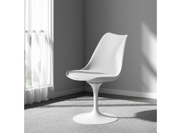 Стул Тулип Фэшн Чаир/Tulip Fashion Chair (мод.109)/1 шт. в упаковке металл/пластик/, 48х55х81см, белый/белый фото 17