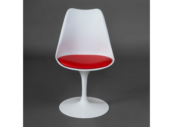 Стул Тулип Фэшн Чаир/Tulip Fashion Chair (мод.109)/1 шт. в упаковке металл/пластик/PU, 48 x 55 x 81см, белый / красный фото 13