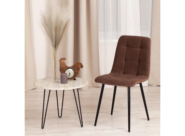 Стул Чилли Макс/Chilly Max (1шт.в упаковке) велюр/металл, 45х54х90см, коричневый 09/черный фото 20
