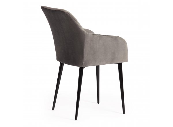 Кресло Бремо/Bremo (мод. 708) (1шт.в упаковке) ткань/металл, 58х55х83см, серый бархат 26/черный