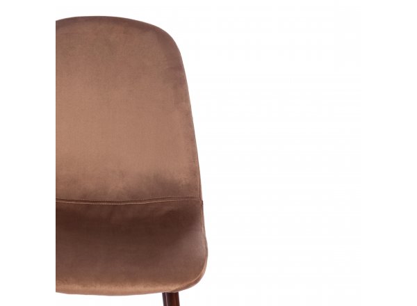 Стул Бриз/Breeze (мод.4724)/1 шт. в упаковке велюр/металл, 44х53х87см, коричневый (HLR11)/орех фото 2