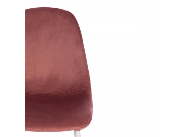 Стул Бриз/Breeze (мод.4724)/1 шт. в упаковке велюр/металл, 44х53х87см, коралловый (HLR44)/белый фото 12