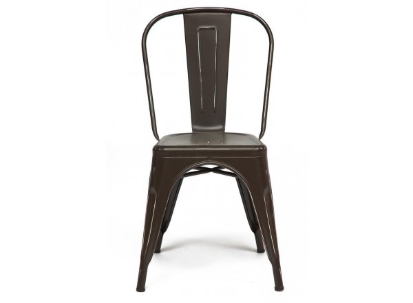 Стул Лофт Чаир/Loft Chair (мод.012)/1 шт. в упаковке металл, 45х35х85см, коричневый/античный коричневый