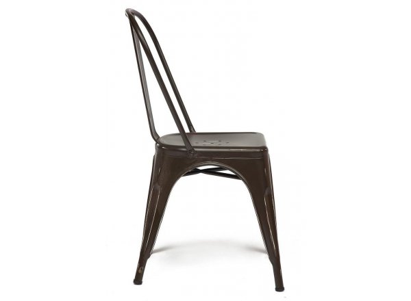 Стул Лофт Чаир/Loft Chair (мод.012)/1 шт. в упаковке металл, 45х35х85см, коричневый/античный коричневый