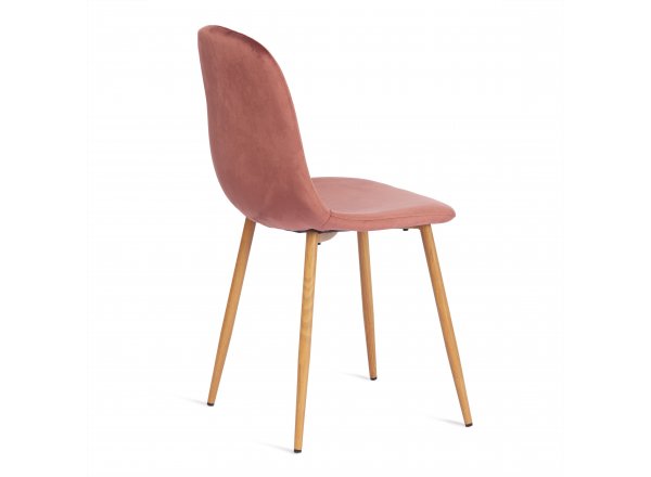 Стул Бриз/Breeze (мод.4724)/1 шт. в упаковке велюр/металл, 44х53х87см, коралловый (HLR44)/натуральный фото 3