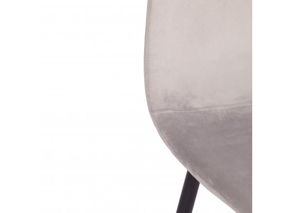 Стул Бриз/Breeze (мод.4724)/1 шт. в упаковке велюр/металл, 44х53х87см, светло-серый (HLR14)/черный фото 7