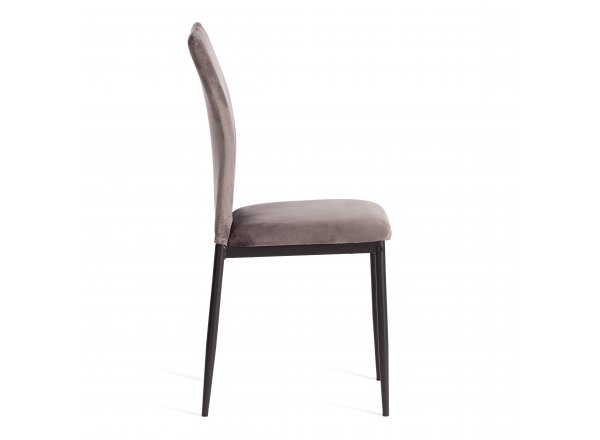 Стул Капри/Capri (мод.39) металл, вельвет, 49.5х41х93,5см, темно-серый HLR24/черный