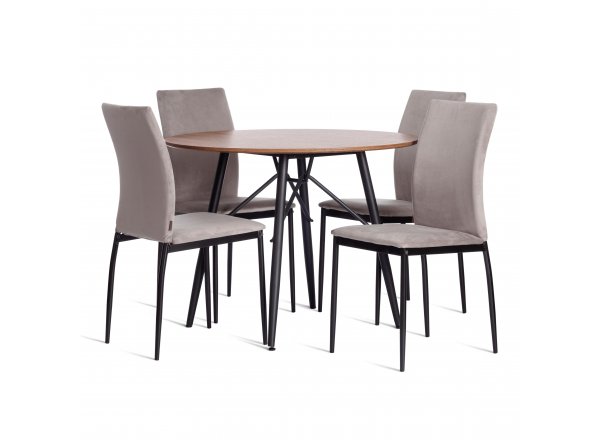 Стул Капри/Capri (мод.BC565-DC)/1 шт. в упаковке металл, флок, 43х53х92см, светло-серый HLR14/черный фото 13