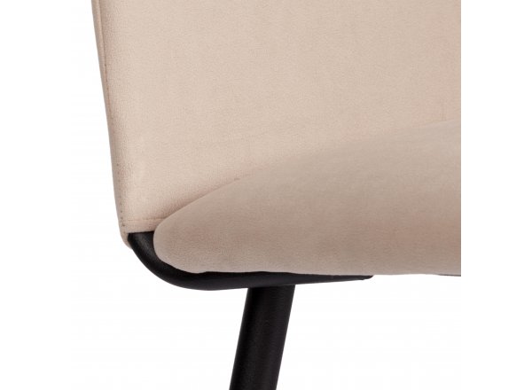 Стул обеденный Ля Русс/La Rousse (2шт.в упаковке) Нью, велюр, бежевый/черный, 7, 45х55х93см фото 17