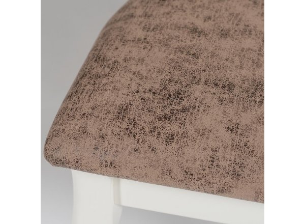 Стул Palermo/Палермо ( PM-SC2 ) дерево гевея, 44х55х97см, ivory white (слоновая кость 2-5), ткань античный коричневый 004-3