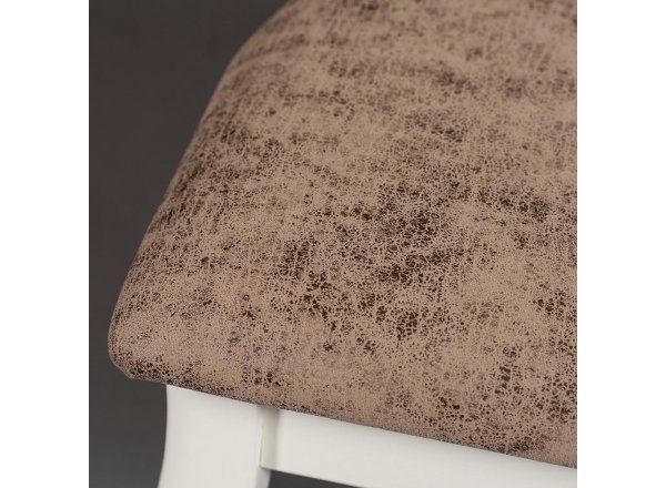 Стул Palermo/Палермо ( PM-SC2 ) дерево гевея, 44х55х97см, ivory white (слоновая кость 2-5), ткань античный коричневый 004-3 фото 9