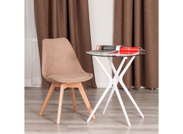 Стул Тулип Софт/Tulip Soft (мод.053V)/1 шт. в упаковке дерево/пластик/ткань, 49,5х54,5х84см, бежевый LY1701-4 фото 13