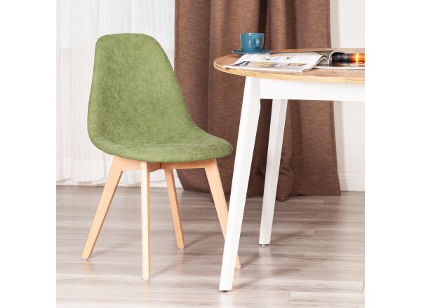 Стул Синди Софт/Cindy Soft (мод.C1021F1-1)/1 шт. в упаковке фактурный велюр/дерево бук, 55х48х83см, зеленый/натуральный фото 28
